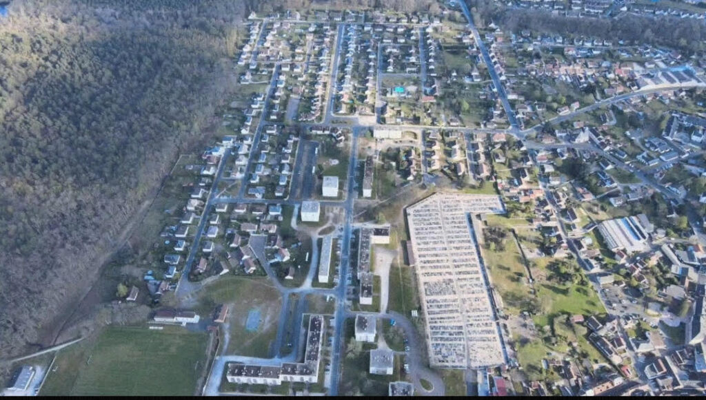 Vue aérienne quartier la Chesnaie Salbris