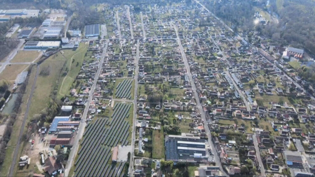 Vue aérienne quartier les Cousseaux Salbris