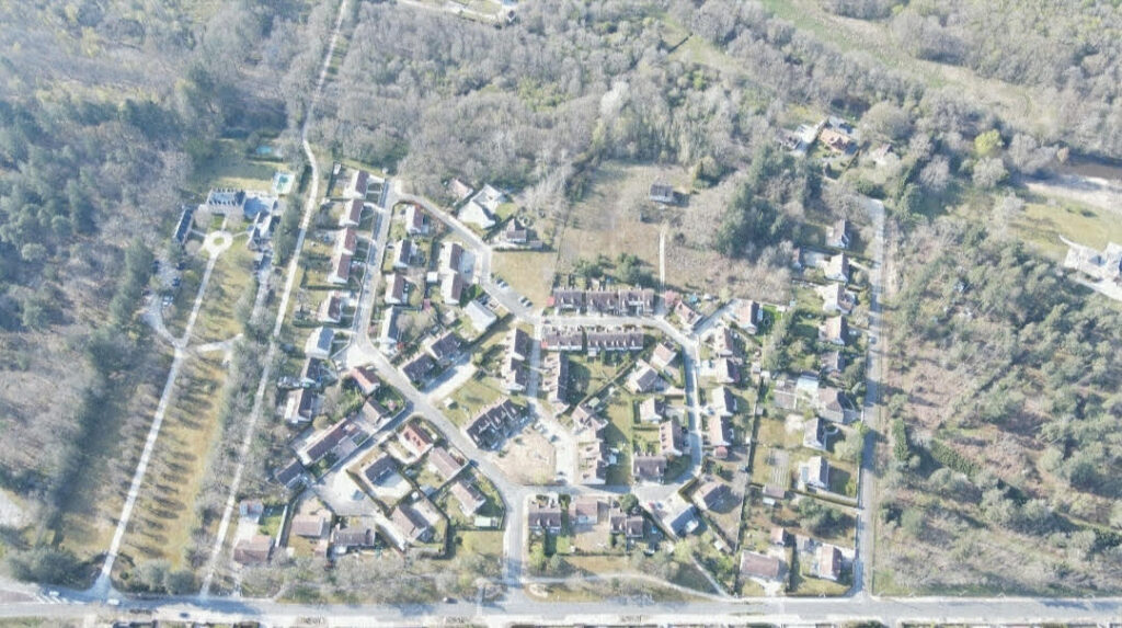 Vue aérienne quartier Valaudran - ville de Salbris