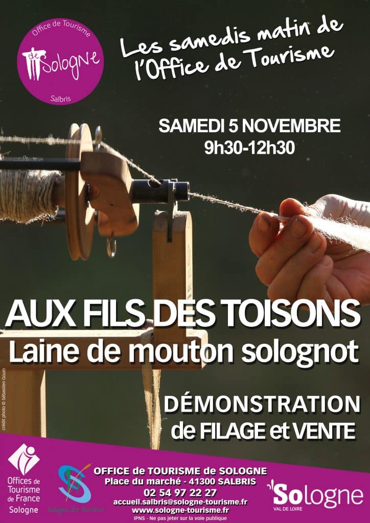 Les samedis matin de l'office de tourisme -5-11-2022 - AUX FILS DES TOISONS
