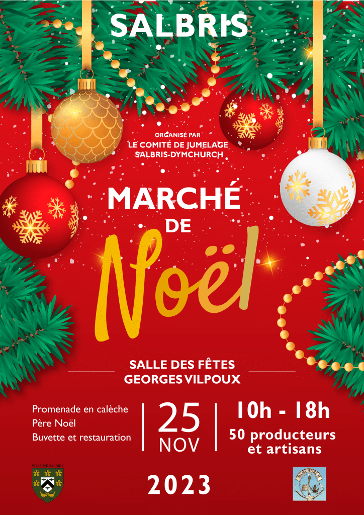 Affiche marché de Noël Salbris Dymchurch 2023 (2)