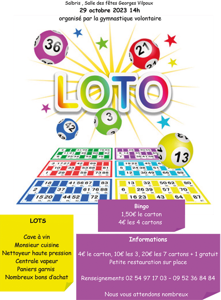 affiche loto gym volontaire salbris