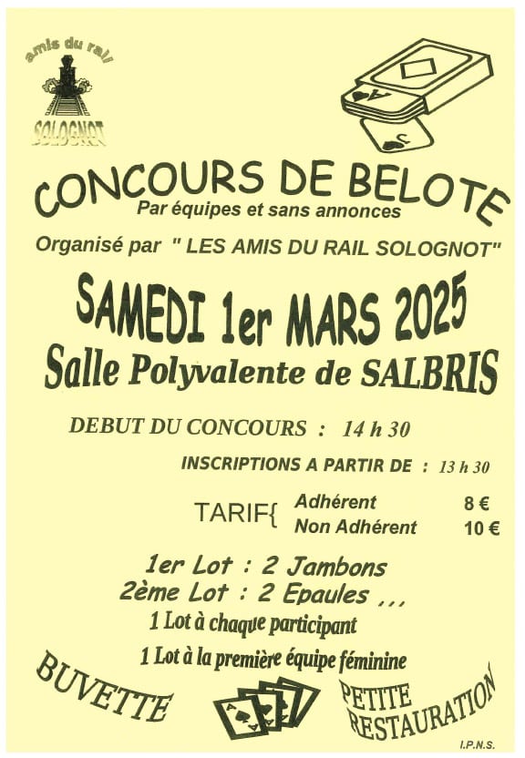 belote amis du rail salbris mars