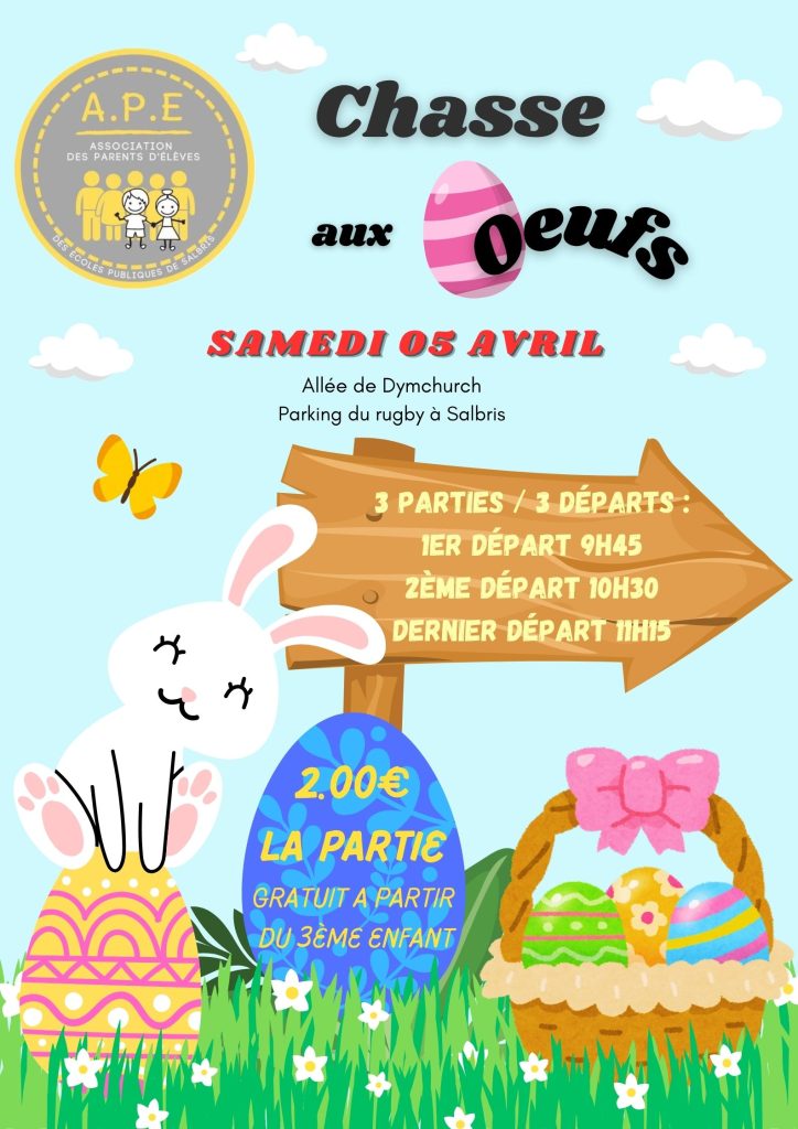 chasse aux oeufs affiche 2025