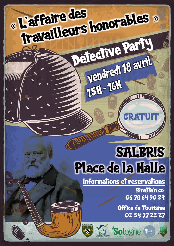affiche detective party salbris