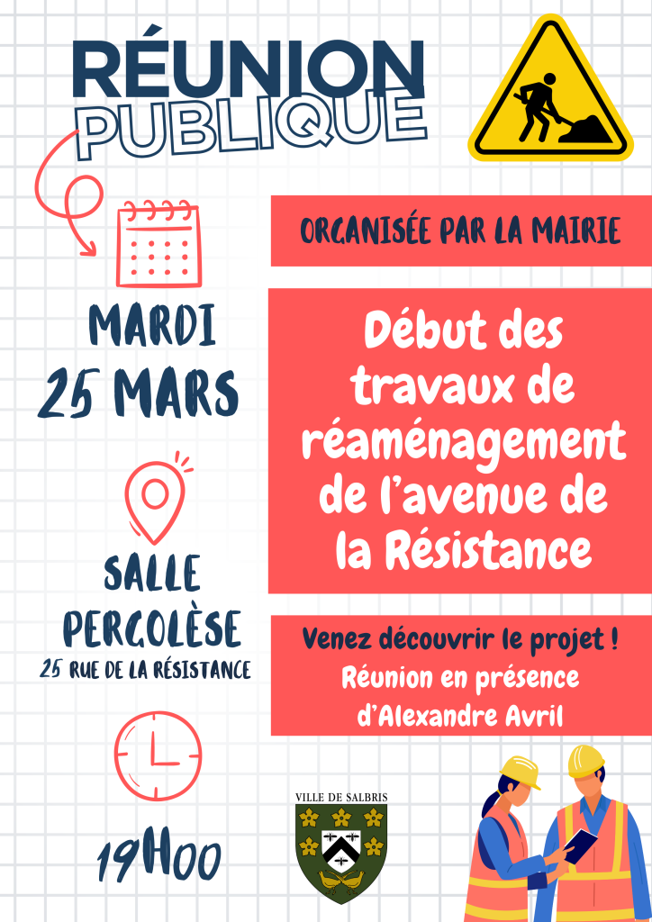 reunion travaux avanue de a résistance salbris
