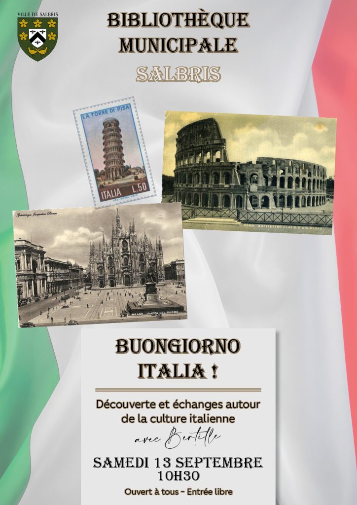 Atelier Italie Bibliotheque de Salbris septembre 2025