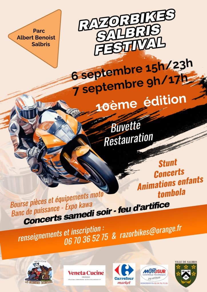 affiche fete de la moto salbris