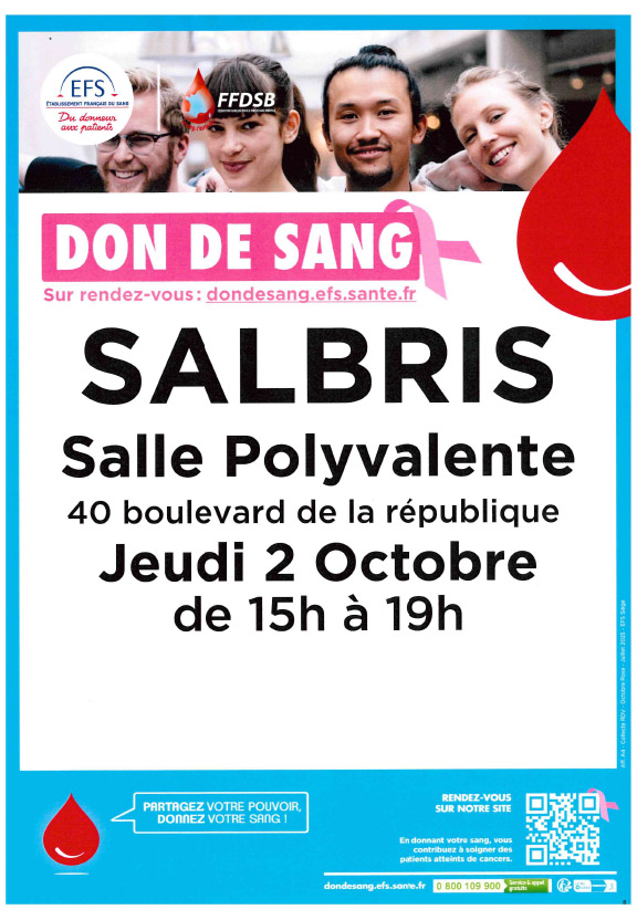 don du sang octobre 2025