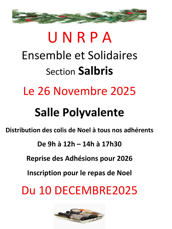 Distribution des colis 2025