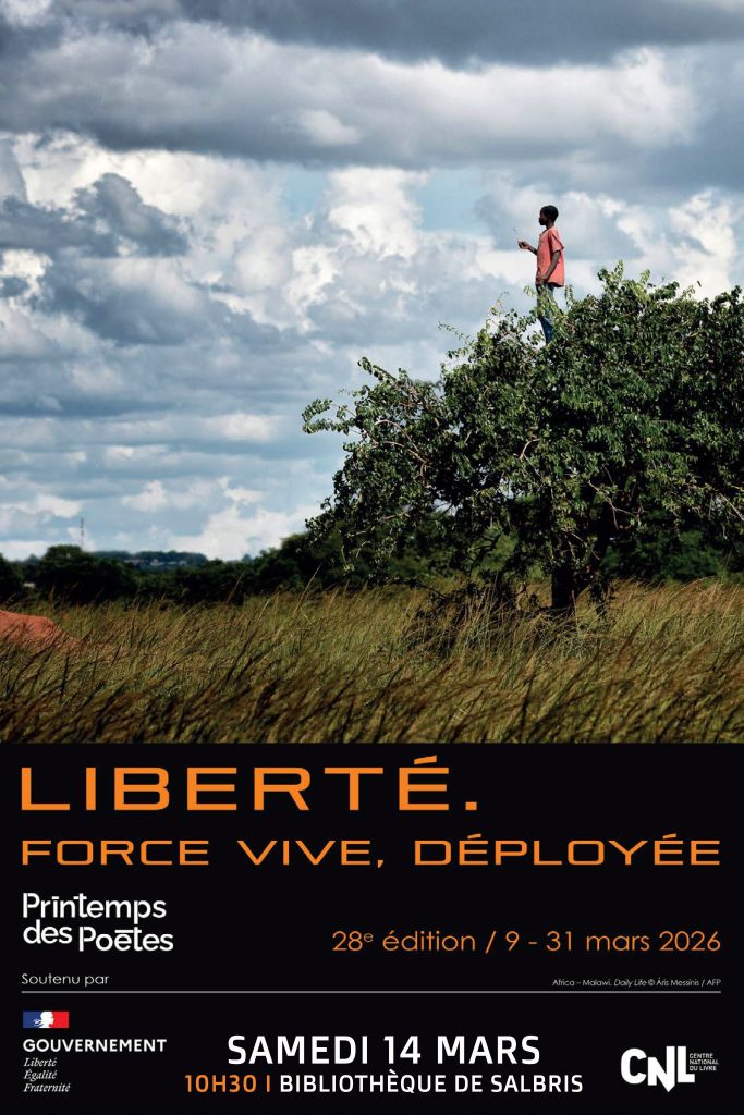 affiche printemps des poètes 2026 simple