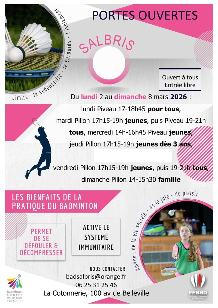 portes ouvertes mars badminton