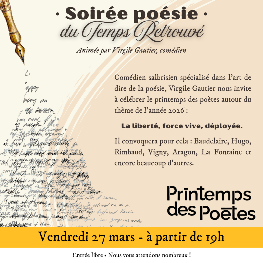soirée poésie librairie le temps retrouvé