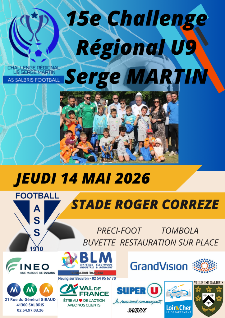 15e Challenge Régional U9 Serge MARTIN 2026 salbris
