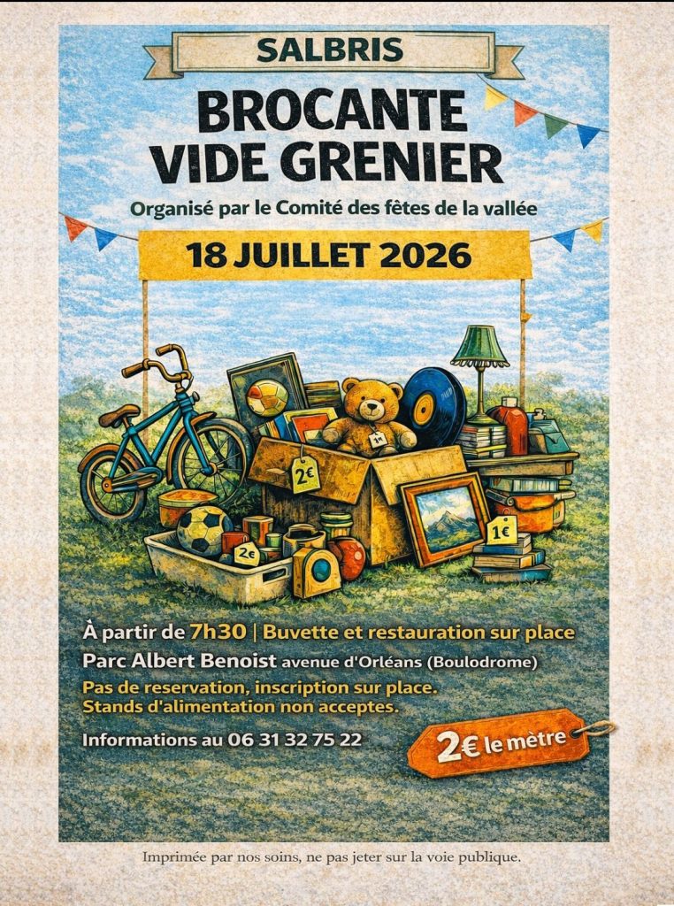 brocante 18 juillet comité des fêtes