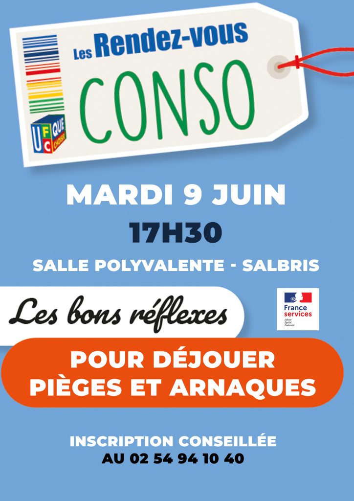 affiche ufc que choisir dejouer pièges et arnaques salbris 2026