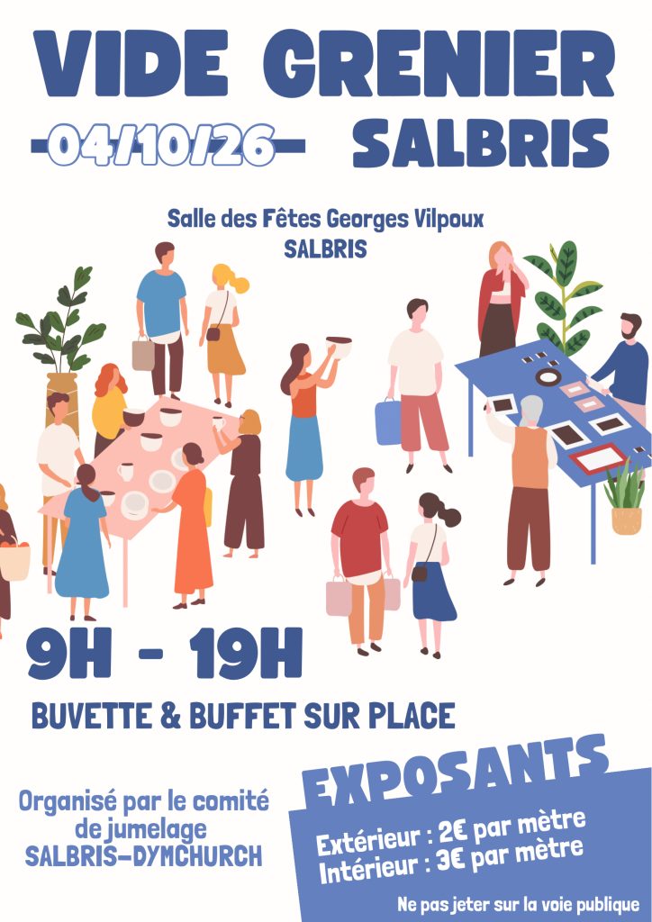 Affiche vide grenier jumelage