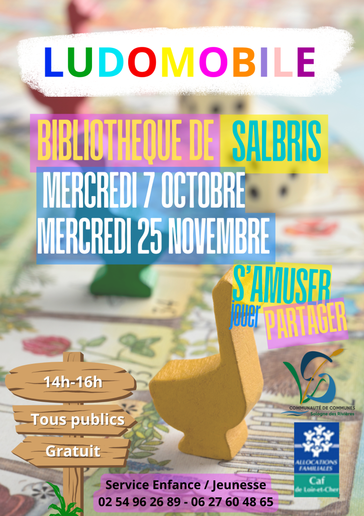 Flyers dates Ludomobile SALBRIS, 2ème semestre 2026