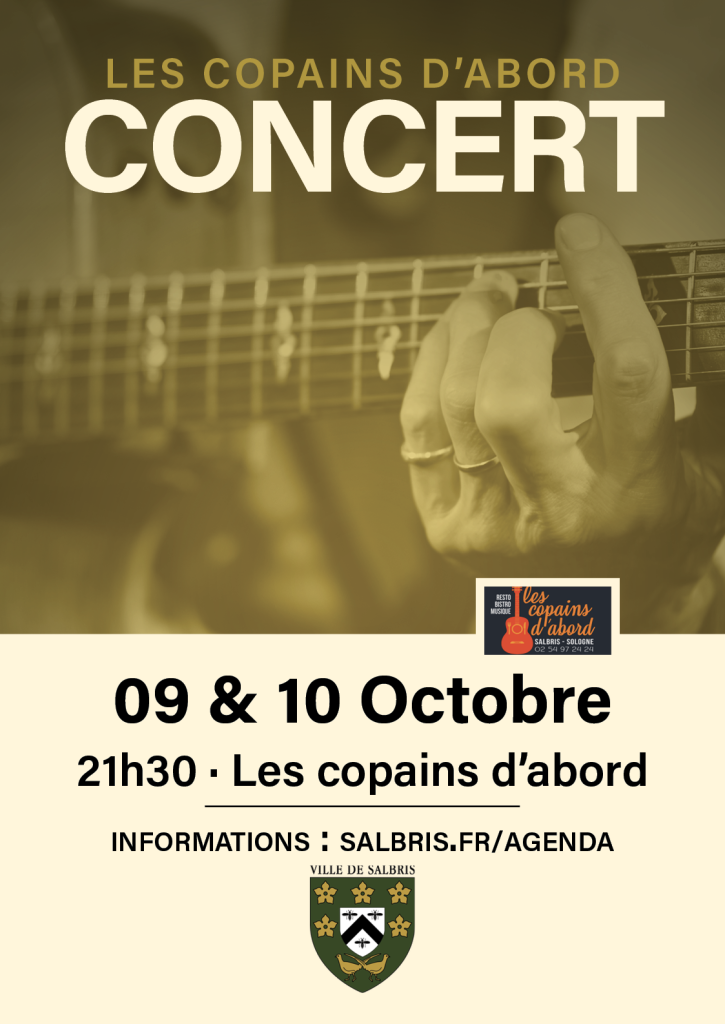 Concerts pop et chansons à Salbris aux Copains d'Abord les 9 et 10 octobre 2026 à 21h30