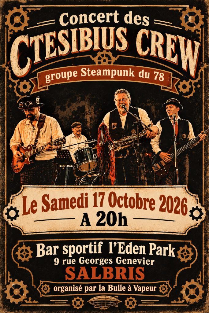 affiche concert salbris steam punk otobre 2026